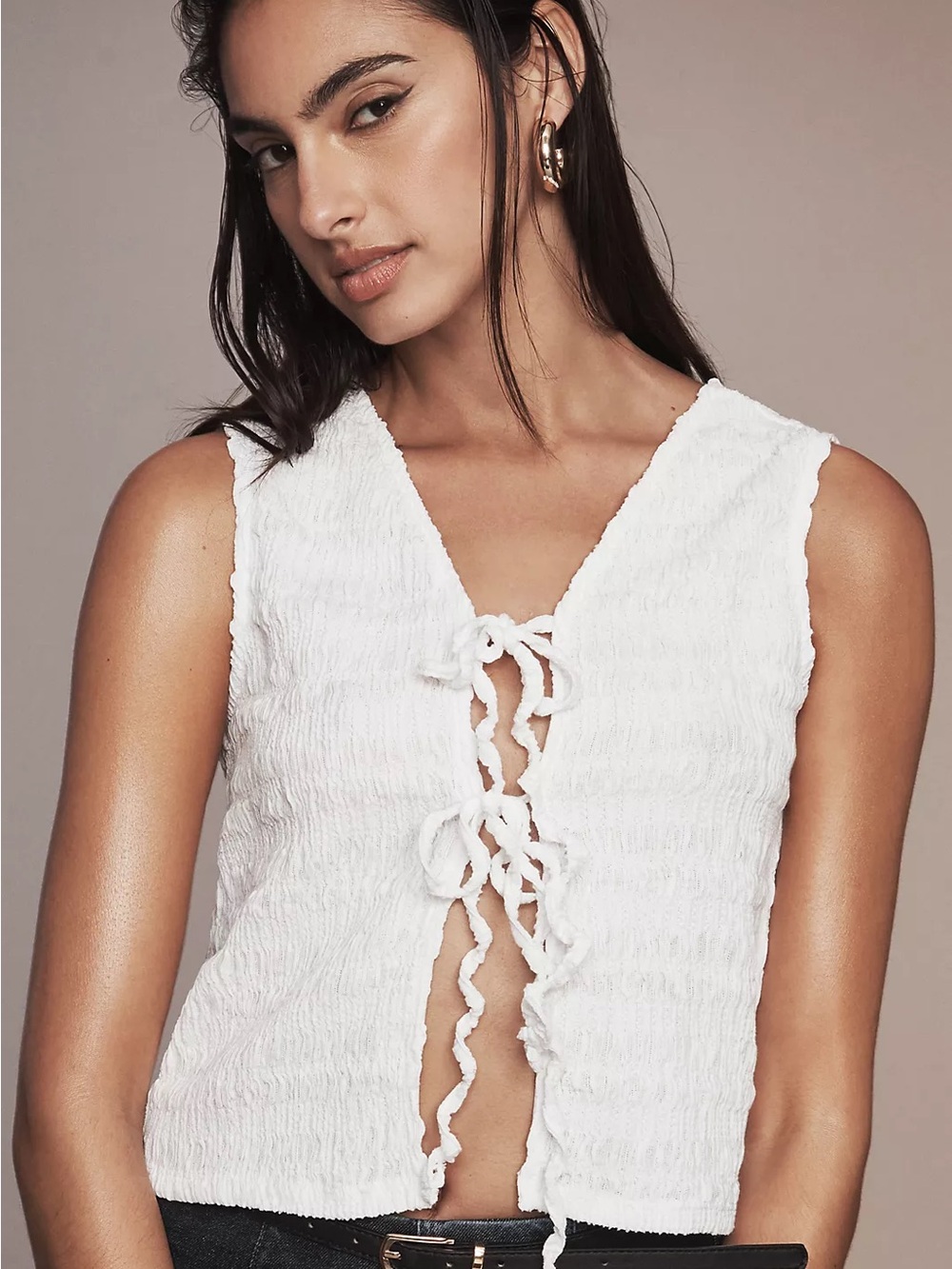 Anthropologie Front Tie Tank